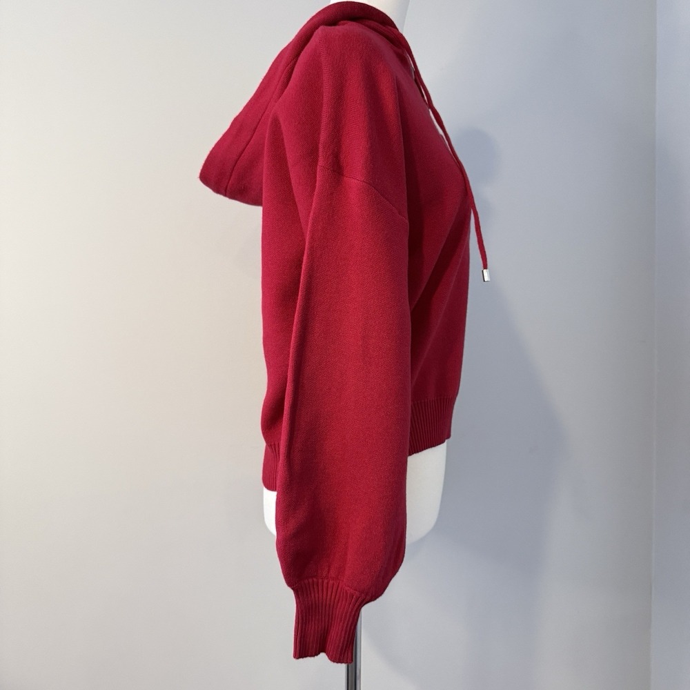 Philosophy Republic Clothing Cardinal Red Lace-Up Hoodie Sweater Women's Small - Picture 4 of 12